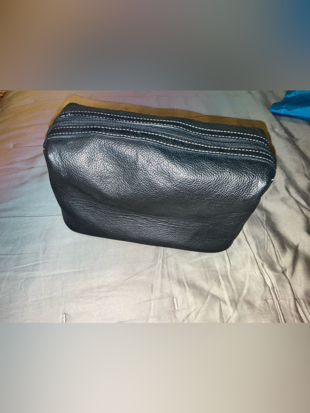 Joseph abboud leather toiletry bag